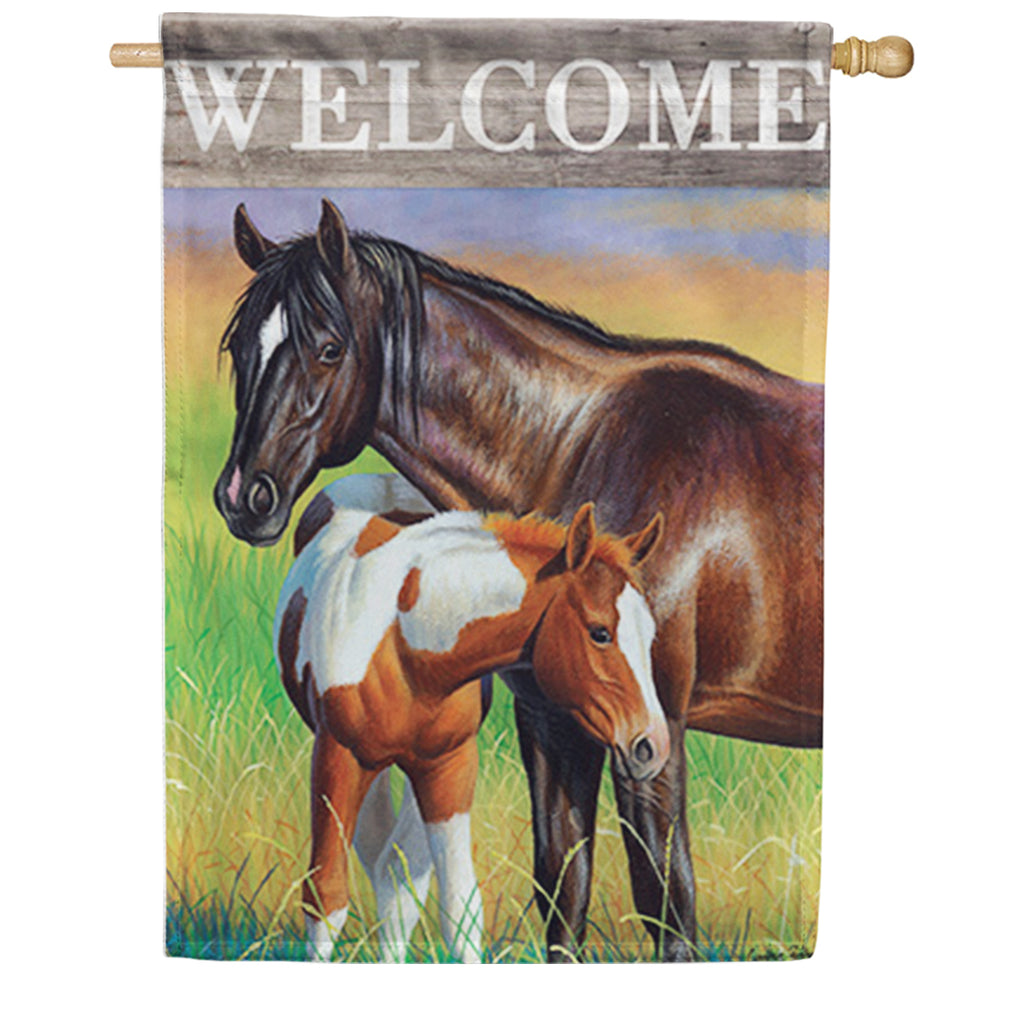Carson Mare & Foal Garden Flag