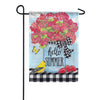 Carson Jar of Geraniums Glittertrends Garden Flag