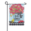 Carson Glittertrends Garden Flag - Jar of Geraniums