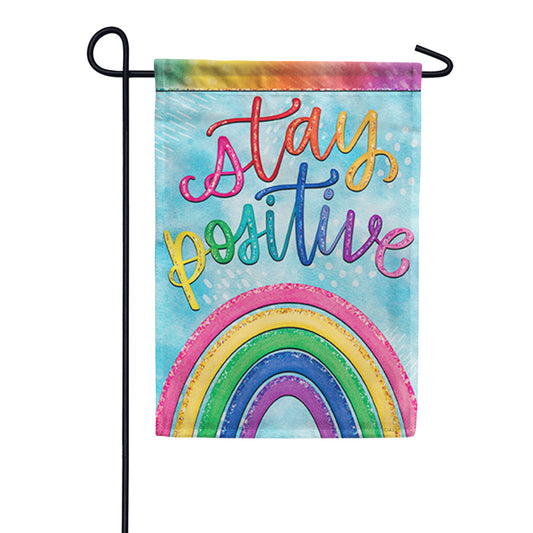 Carson Positivity Glitter Trends Garden Flag