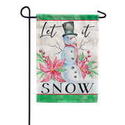 Carson Glittertrends Garden Flag - Let it Snow