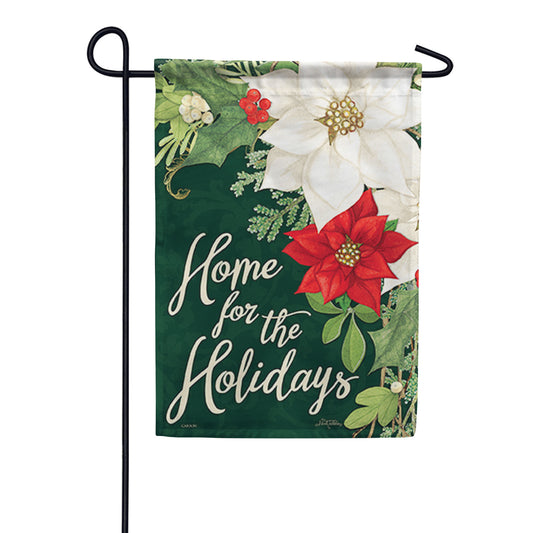 Carson Poinsettia Holidays Garden Flag