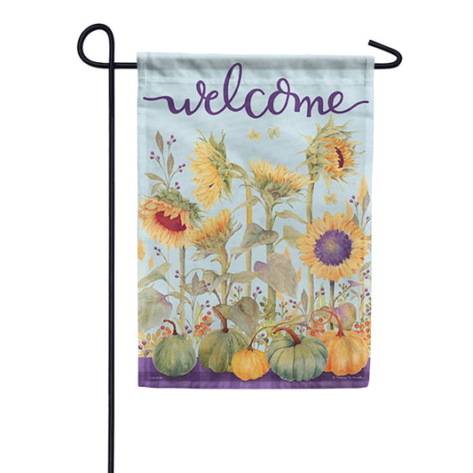 Carson Sunflowers & Pumpkins Welcome Garden Flag