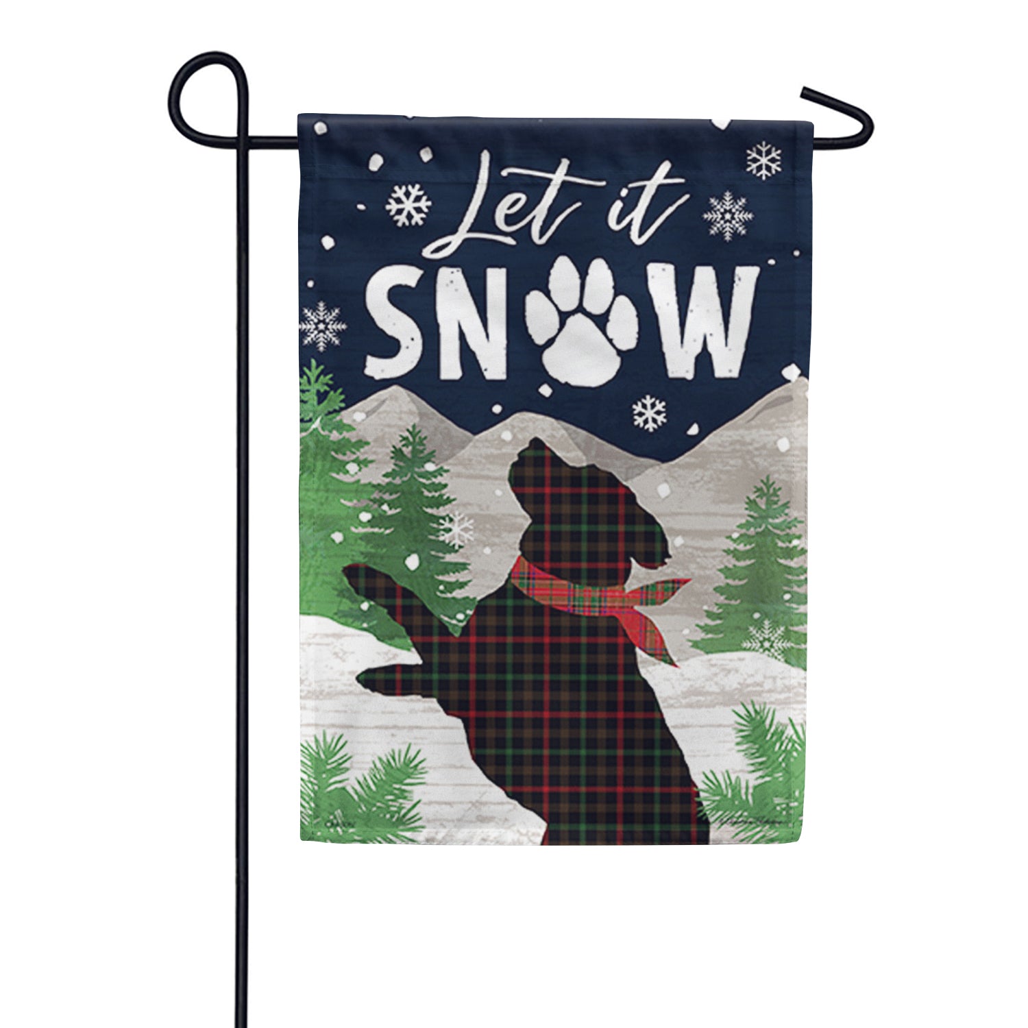 Carson Snow Pup Garden Flag