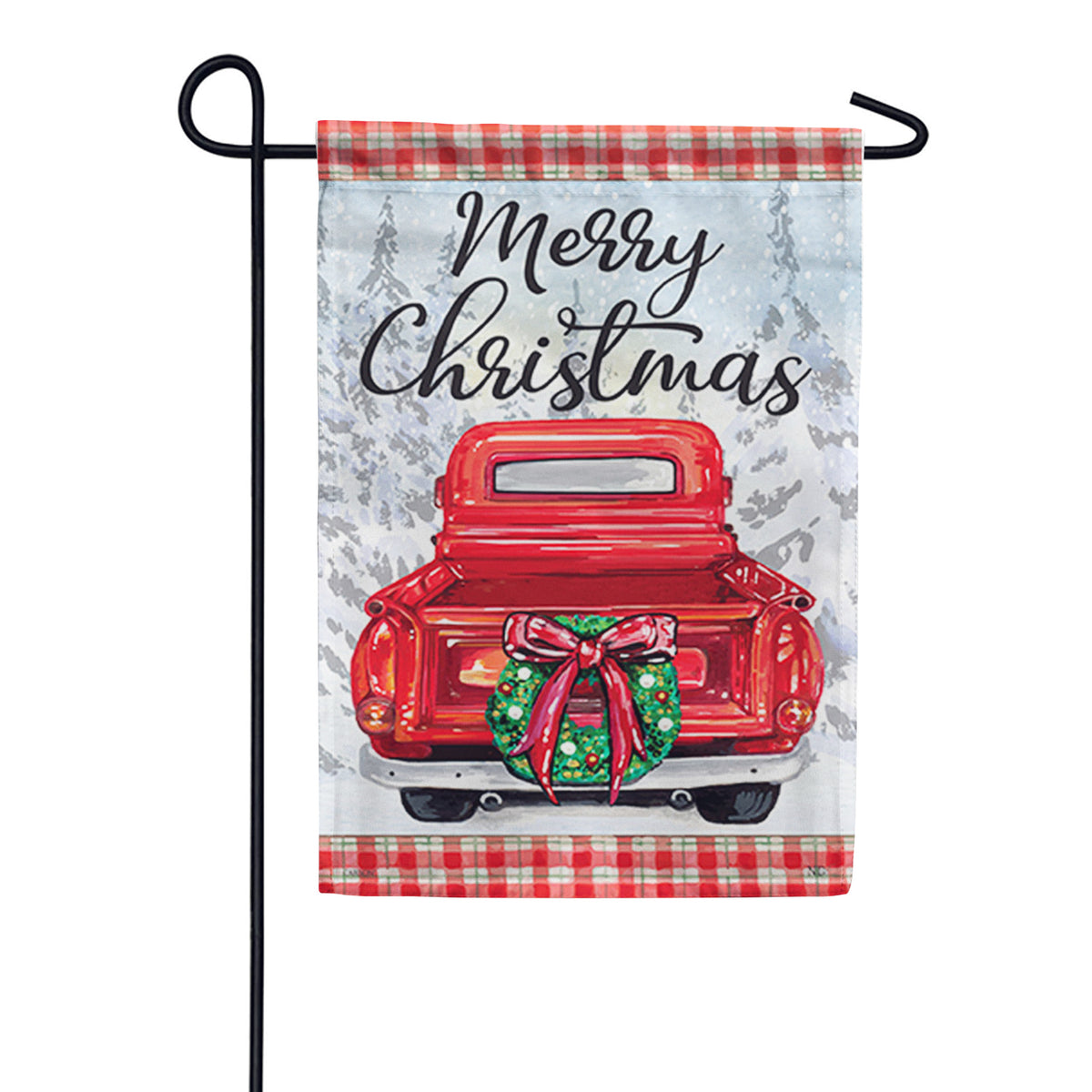 Carson Wreath Truck Garden Flag