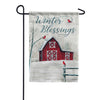 Carson Winter Barn Garden Flag