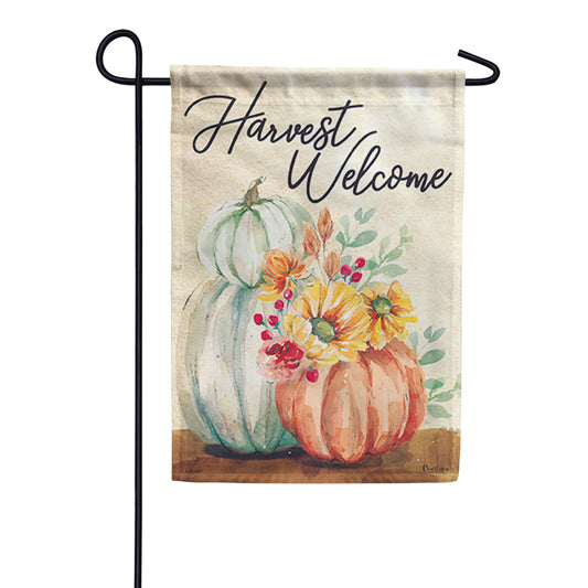 Carson Pumpkin Watercolor Garden Flag