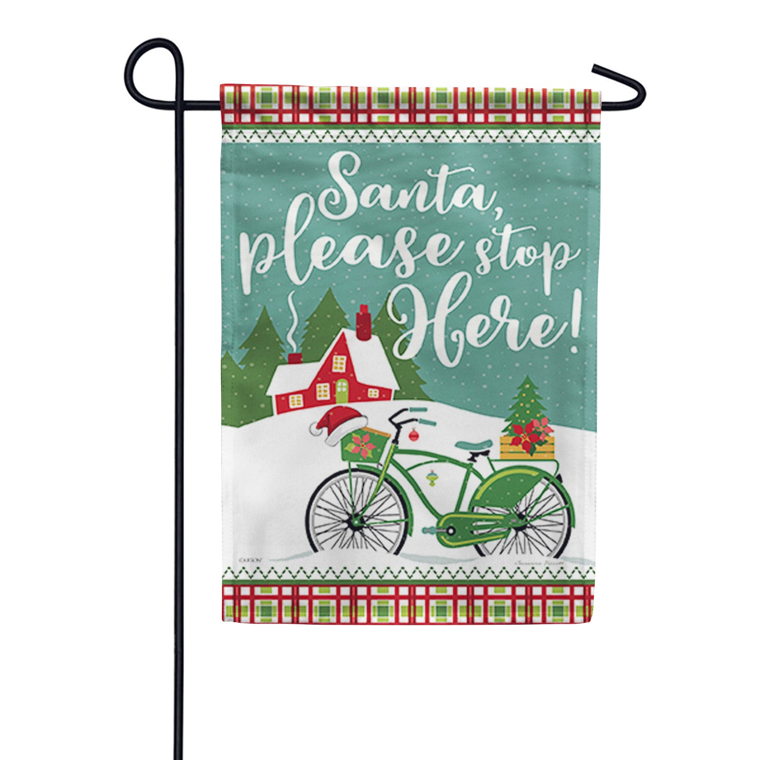Carson Holiday Bike Garden Flag