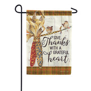 Carson Indian Corn Give Thanks Garden Flag