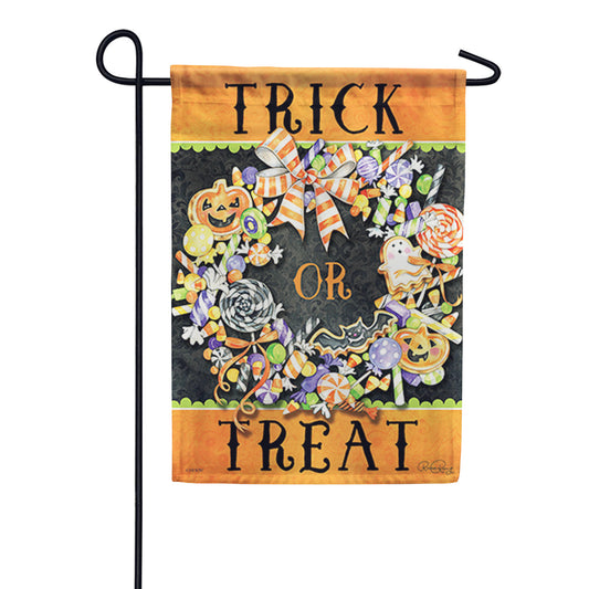 Carson Candy Wreath Garden Flag
