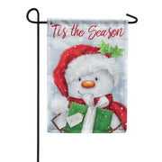 Carson Tis the Season Snowman Garden Flag