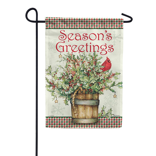 Carson Holly Bucket Garden Flag