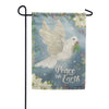Carson Glittertrends Garden Flag - Peace Dove