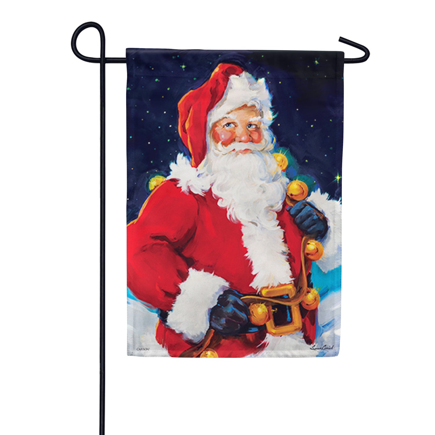 Carson Santa's Big Night Garden Flag
