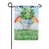 Carson Patterned Shamrock Basket Garden Flag