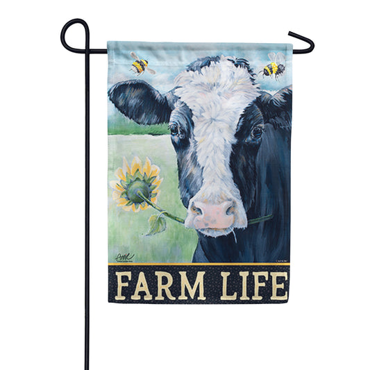 Carson Holstein Cow Glitter Trends Garden Flag