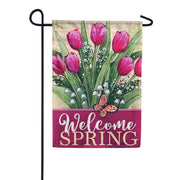 Carson Garden Flag - Tulips & Butterfly