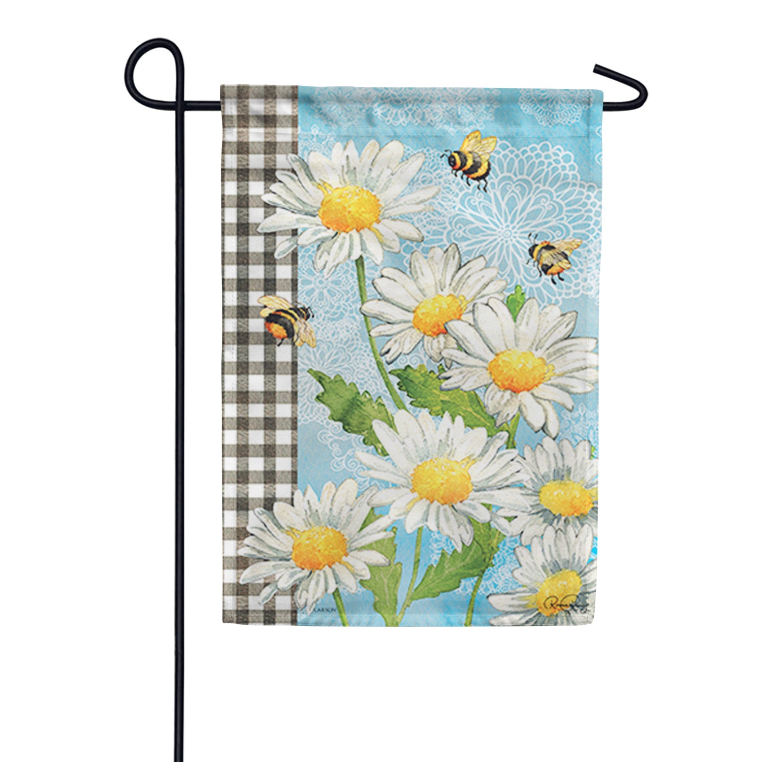 Carson Bees & Daisies Garden Flag