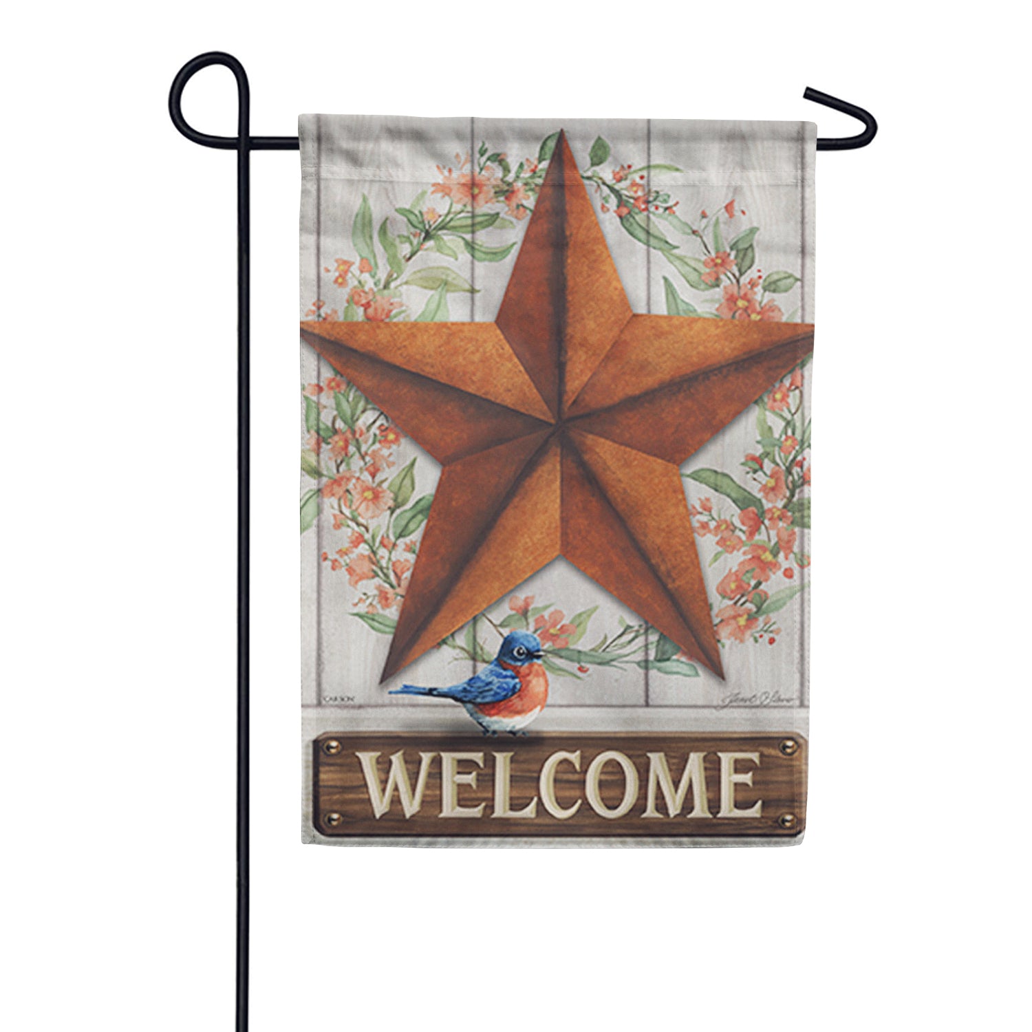 Carson Barnstar & Bluebird Garden Flag