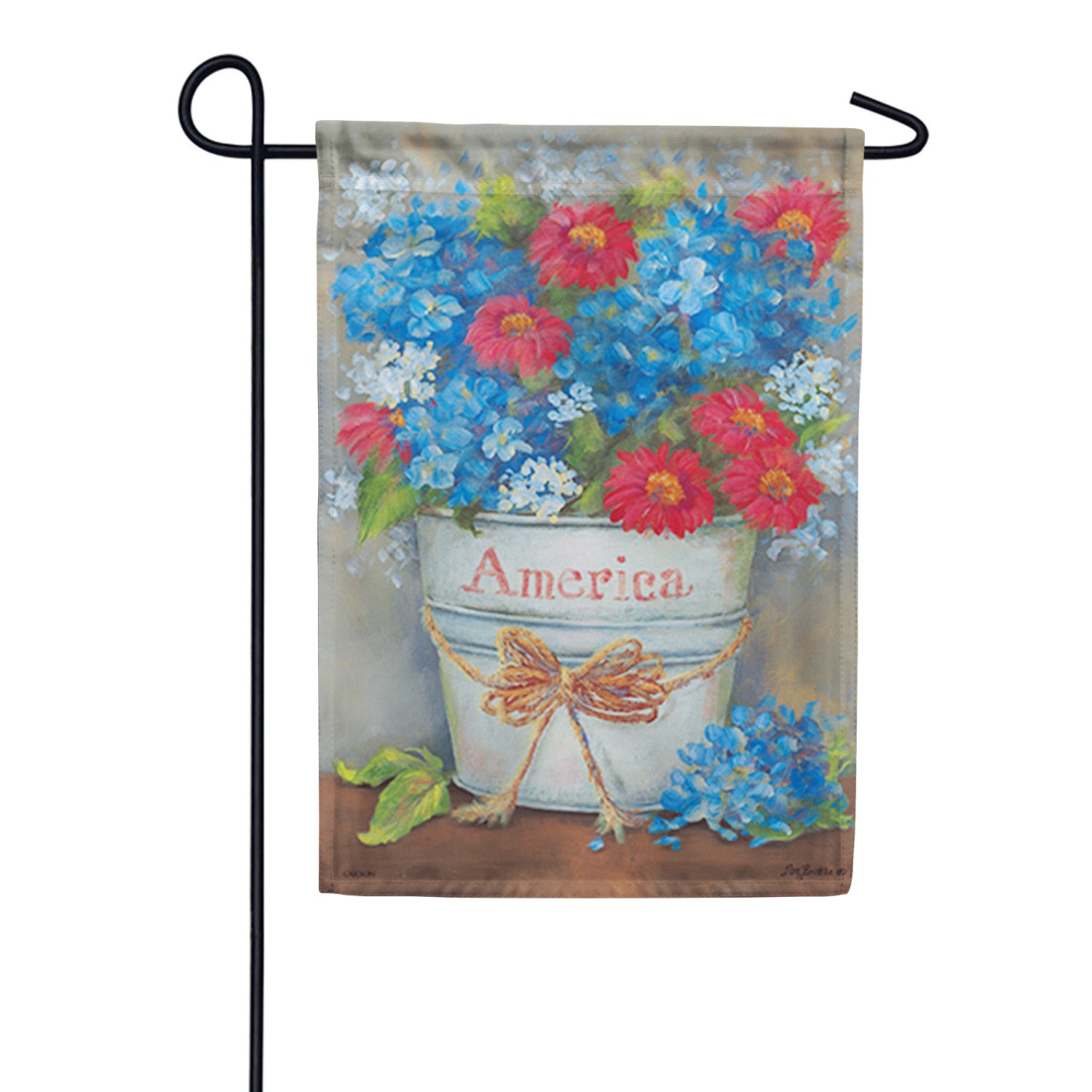 Carson Flower Bucket Garden Flag