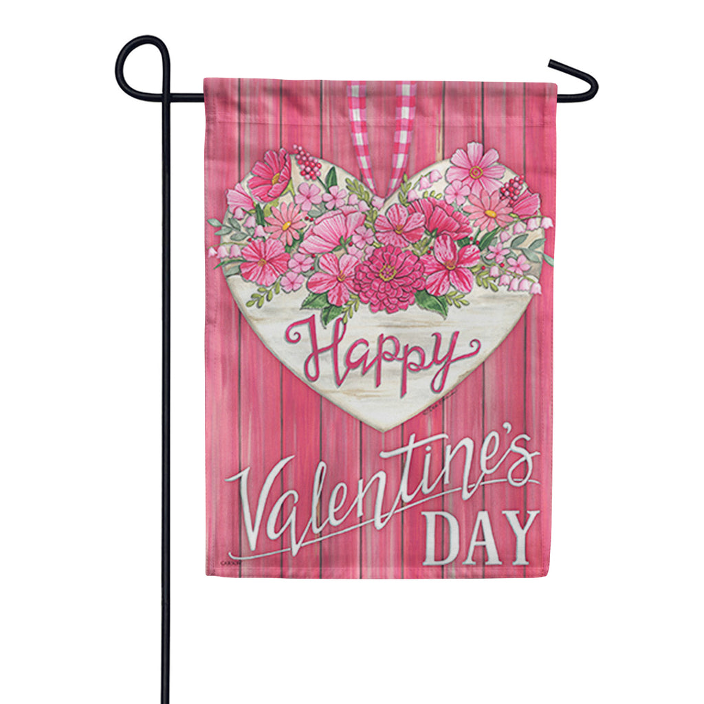 Carson Tin Heart DuraSoft Garden Flag