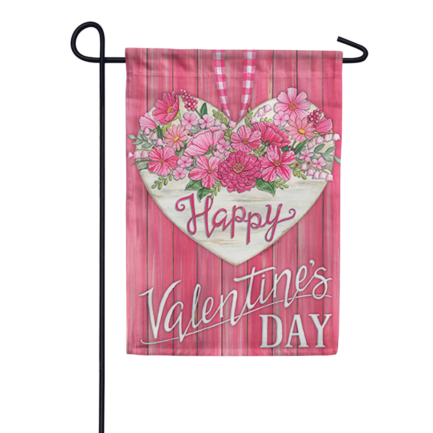 Carson Tin Heart DuraSoft Garden Flag