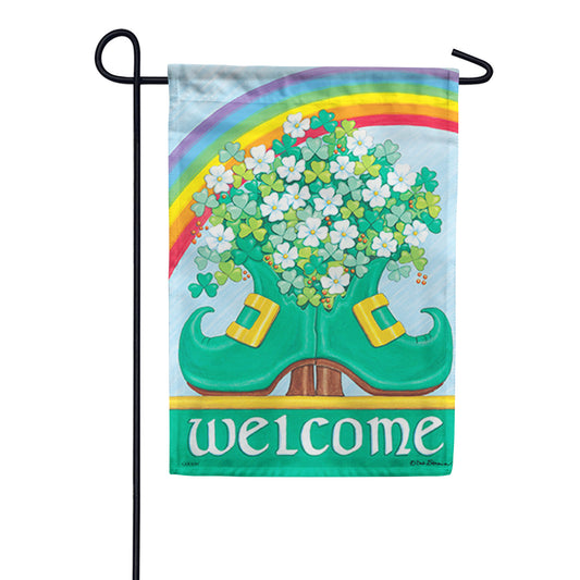 Carson Shamrock Shoes Garden Flag