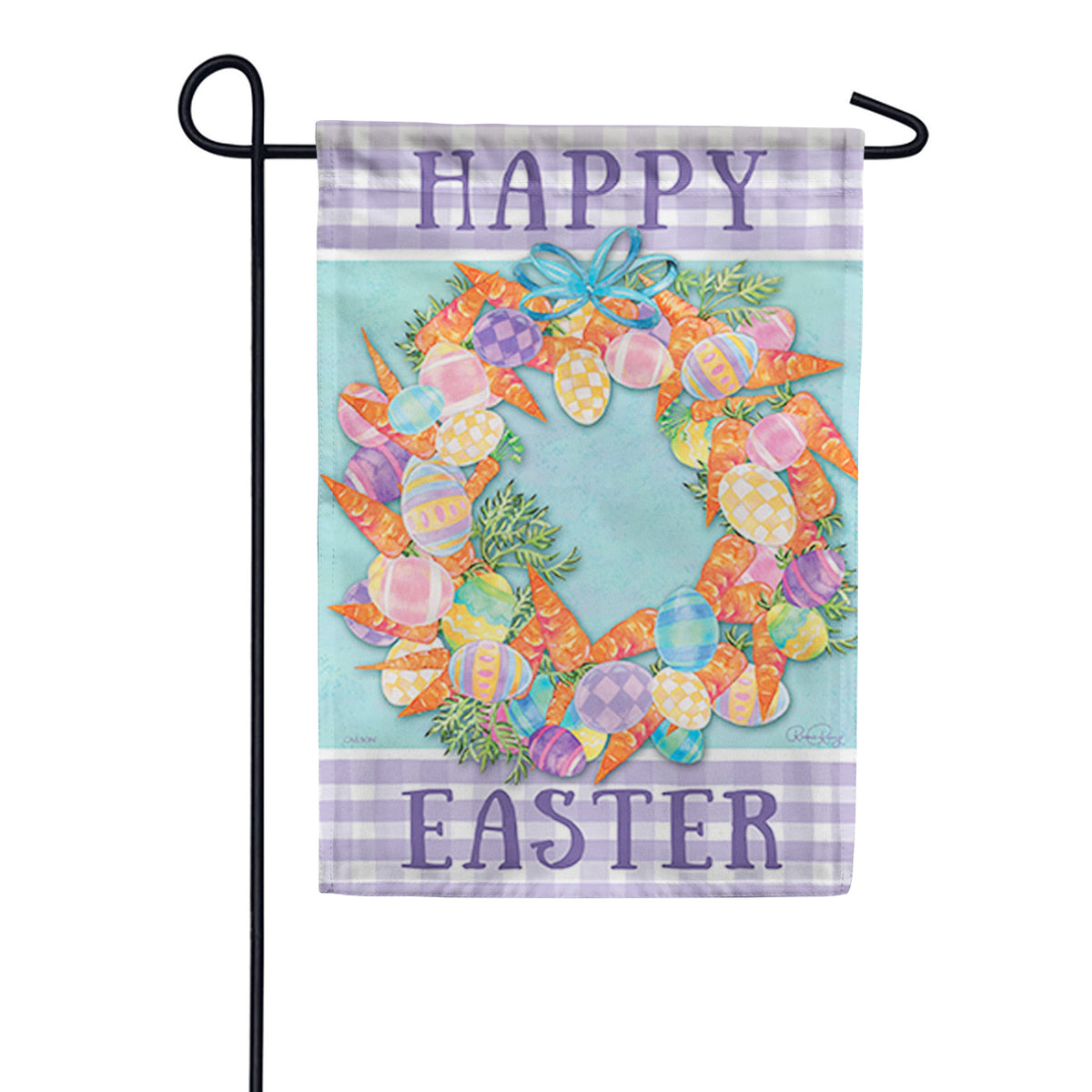 Carson Carrot Wreath Easter Garden Flag