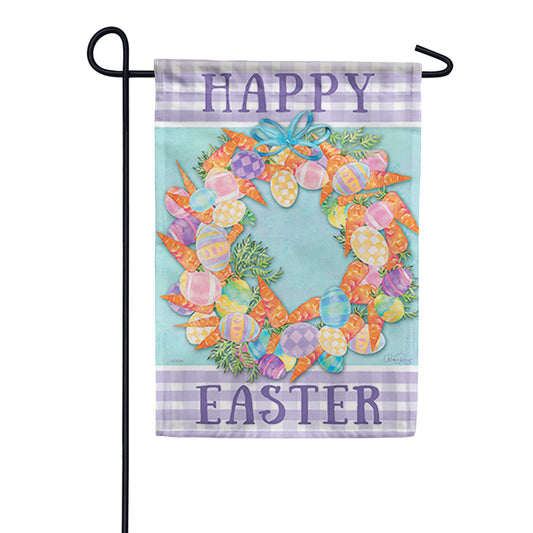 Carson Carrot Wreath Easter Garden Flag