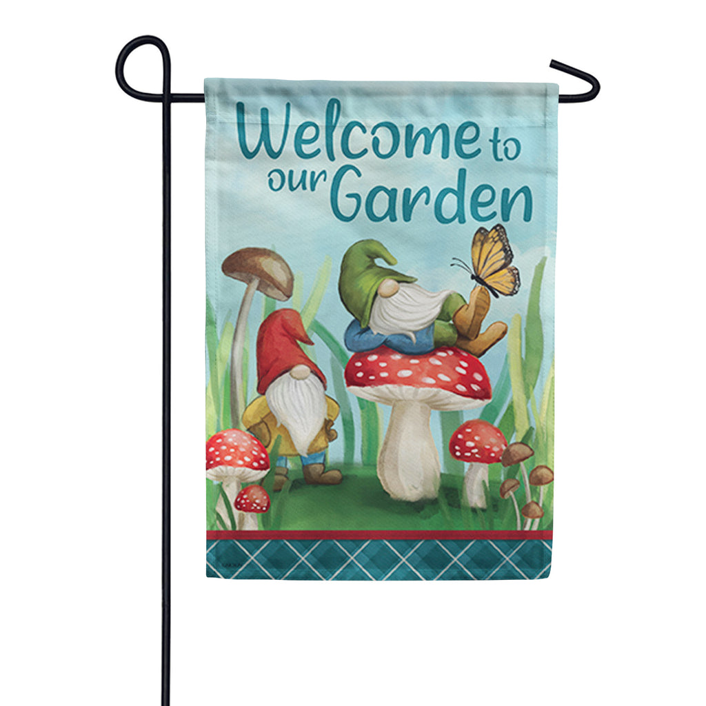 Carson Mushroom Gnomes Garden Flag