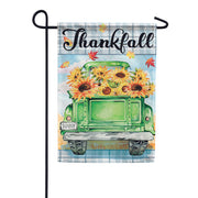 Carson Garden Flag Green Truck