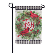 Carson Cardinal Wreath Garden Flag