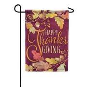 Carson Thanksgiving Leaves Garden Flag