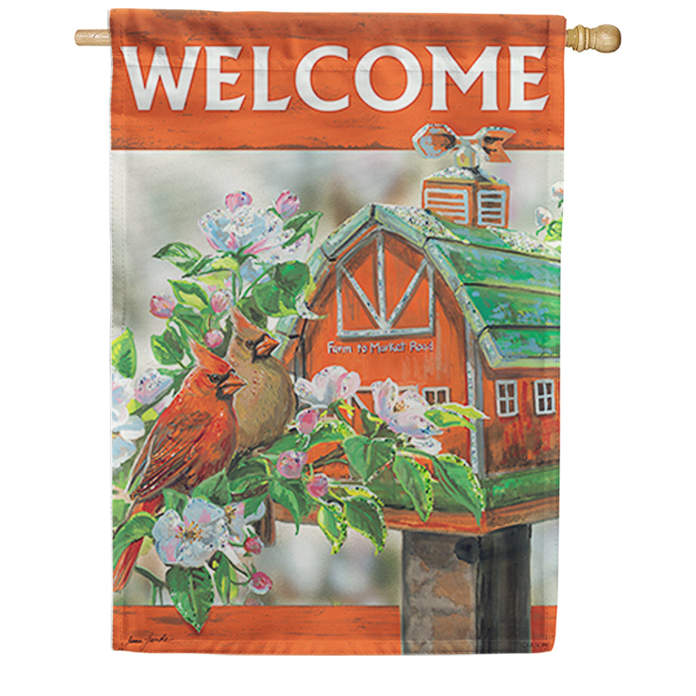 Carson Farm to Market Cardinals House Flag