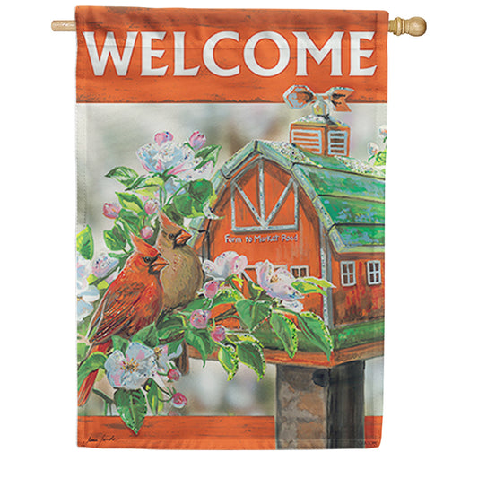 Carson Farm to Market Cardinals House Flag