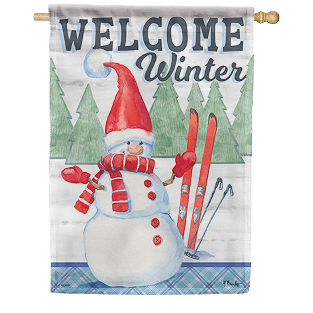 Carson Winter Fun Welcome House Flag