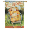 Carson Fall Blessings Pumpkins House Flag