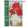 Carson Pinecones & Poinsettias House Flag