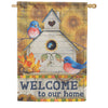 Carson Autumn Bluebirds House Flag