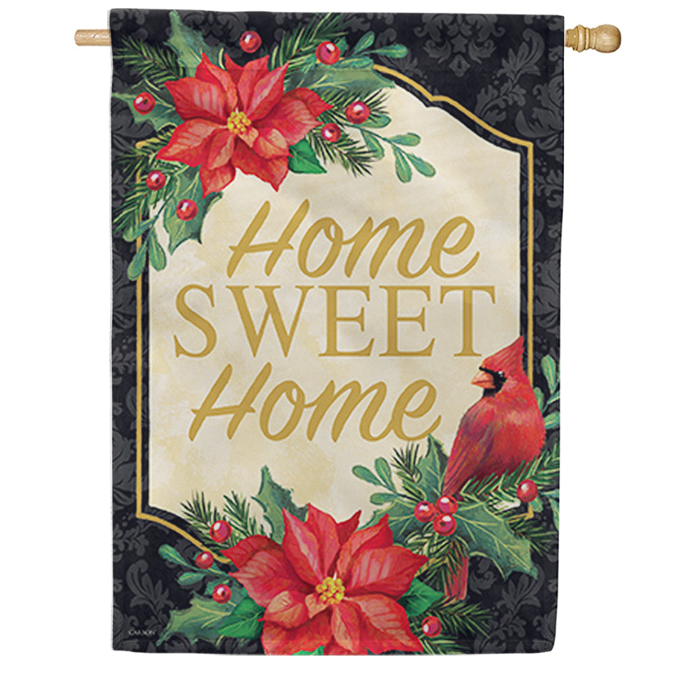 Carson Poinsettia Cardinal House Flag