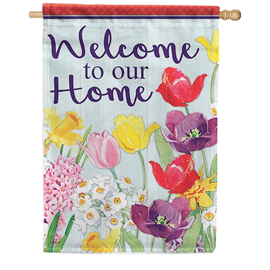 Carson Easter Floral Dura Soft House Flag