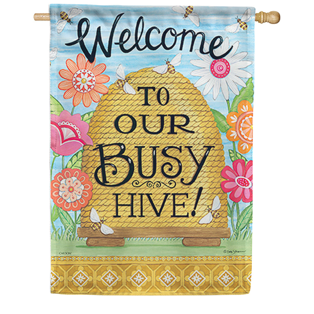Carson Busy Hive Dura Soft House Flag