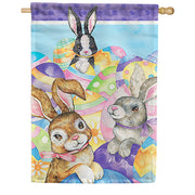 Carson Happy Bunnies Dura Soft House Flag
