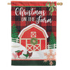 Carson Holiday Farm House Flag