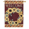 Carson Sunny Wreath House Flag