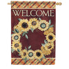Carson Sunny Wreath House Flag