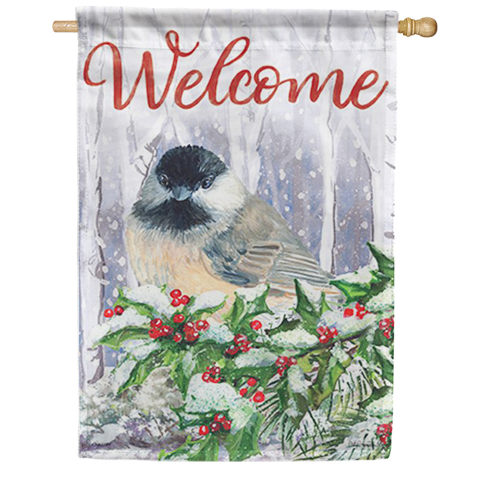 Carson Holly Chickadee House Flag