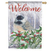 Carson Holly Chickadee House Flag