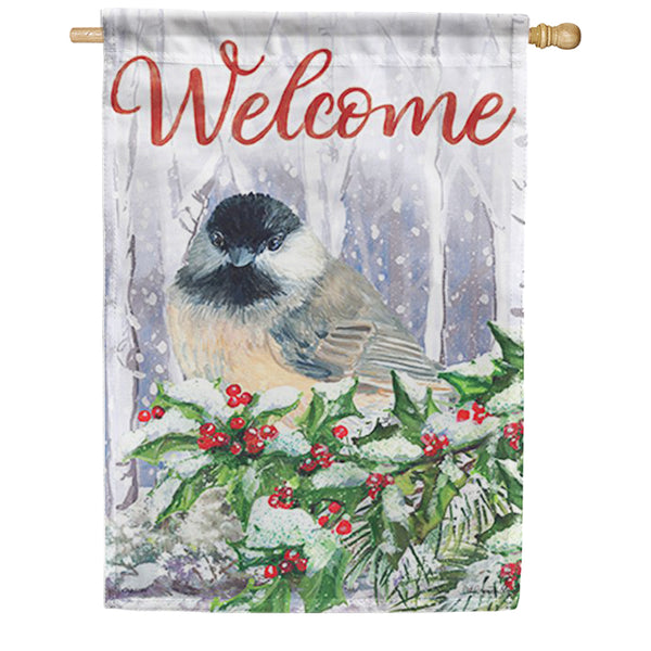 Carson Holly Chickadee House Flag