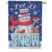 Carson Winter Snow House Flag